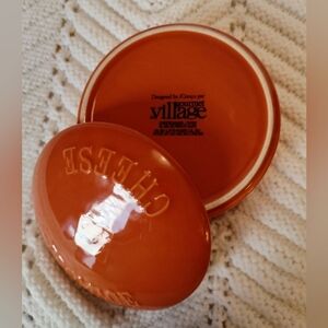 Gourmet  du Village Burnt Orange Brie Baker No Box EUC